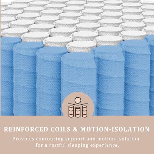 BedStory Firm King Mattress 12 inch - Pain-Relieving Hybrid Mattress for Extra Lumbar & Hip Support - 365-Night Trial No Sagging Bed in a Box - No Odor, Fiberglass-Free, CertiPUR-US Certified