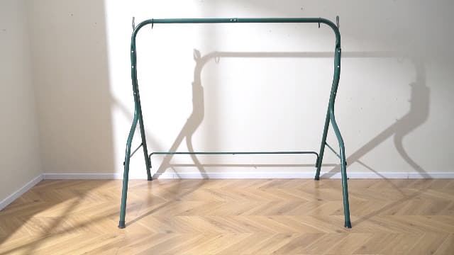 Tangkula 3 Person Porch Swing, Patio Swing with Removable Cushion & Powder-Coated Steel Frame, Outdoor Swing with Canopy for Porch, Backyard, Garden, Balcony (Green)