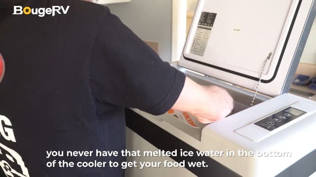 BougeRV 12 Volt Refrigerator 12V Car Fridge 30 Quart Portable Freezer Compressor Cooler -8℉~50℉ Compressor Freezer, 12/24V DC 110~240 Volt AC, for Truck RV SUV