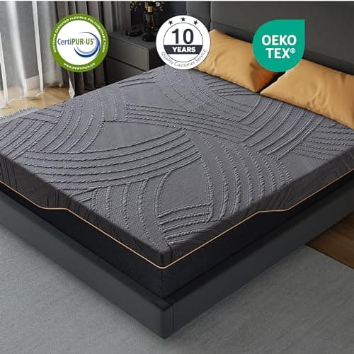 14 Inch Queen Size Memory Foam Mattress in a Box, Copper-Infused Aerofusion Foam & Cooling Fabric Cover, Firm Queen Mattress, Fiberglass-Free, CertiPUR-US Certified, 60”x80”x14”