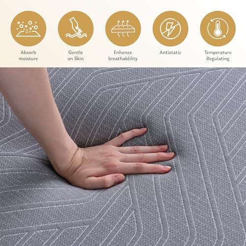EGOHOME 12 Inch King Size Mattress, Copper Gel Cooling Memory Foam for Back Pain Relief, Therapeutic Bed in a Box, Foam Made in USA, CertiPUR-US Certified, 76x80x12 Black