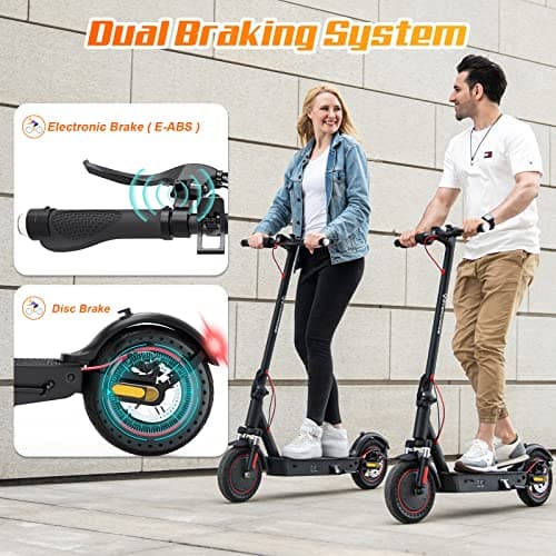 EVERCROSS Electric Scooter, 350W/500W Electric Scooter Adults, 8.5"/10" Tires, Up to 19/22 Miles Range, 19 MPH Lightweight E-Scooter with Dual Shock Absorption