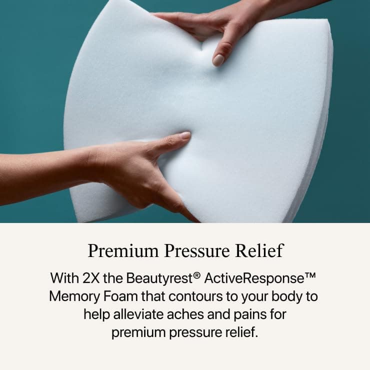 Beautyrest Harmony Lux Coral Island 15.75" Plush Pillow Top Queen Mattress - Cooling Technology, CertiPUR-US Certified Memory Foam, Supportive Pocketed Coils and Edge Support