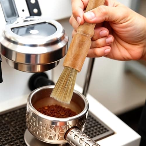 2 Pack Coffee Grinder Brush, Coffee Grinder Cleaning Brush Wooden Espresso Brushes Espresso Machine Cleaning Brushes Tool for Home Kitchen