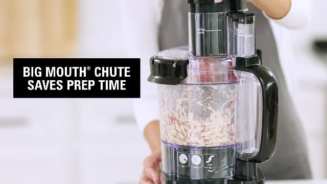Hamilton Beach Stack & Snap Food Processor and Vegetable Chopper, BPA Free, Stainless Steel Blades, 12 Cup Bowl, 2-Speed 450 Watt Motor, Black (70725A)