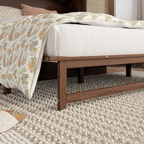 KEIKI Queen Size Cabinet Murphy Bed with Charging Station, Drawer, Removable Shelves, Multiple Storage Foldable Hideaway Wall Murphy Bed Frame, No Box Spring Needed, Easy Assembly, for Bedroom, Walnut