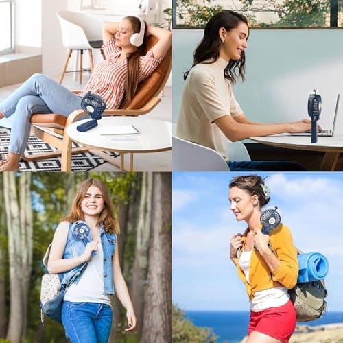 COMLIFE Portable Handheld Misting Fan, 3000mAh Rechargeable Battery Operated, 180° Foldable, Mini Personal Fan with Water Sprayer for Travel, Makeup, Home, Office, Camping, Outdoors