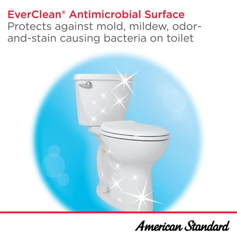American Standard 2988101.020 Cadet 3 FloWise 2-Piece 1.28 GPF Single Flush Right Height Round Front Toilet with Concealed Trapway, White