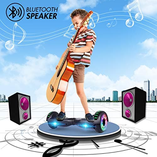 self balance scooter,6.5" Two-Wheel Self-Balancing Hover Board with Bluetooth Speakers and Fashion LED Lights for Kids and Adults