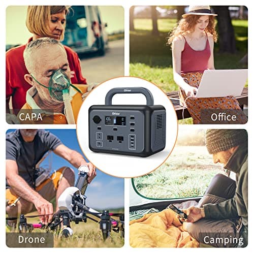 P500 Portable Power Station, 518Wh LiFePO4 Battery with 110V/500W Pure Sine Wave AC Outlets, PD 100W Output/Input, Solar Generator for Camping RV CAPA Home Emergency (Solar Panel Optional)