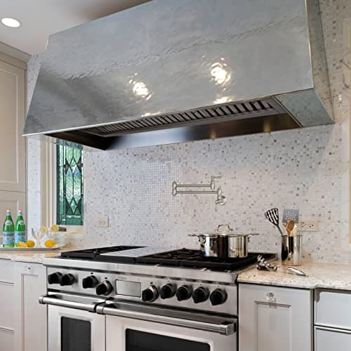 Akicon Range Hood Insert 48 Inch, 1200 CFM Built-in Kitchen Hood with 4 Speeds, Ultra-Quiet Stainless Steel Ducted Vent Hood Insert with Dimmable LED Lights and Dishwasher Safe Filters (Warm White)