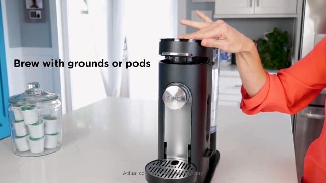 Ninja Pods & Grounds Single-Serve Coffee Maker, K-Cup Pod Compatible, 56-oz. Reservoir, 6-oz. Cup to 24-oz. Travel Mug Brew Sizes, Iced Coffee Maker, Navy, PB041NV