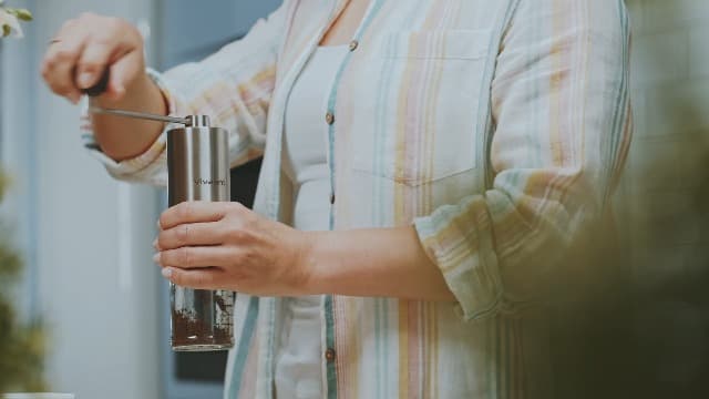 Manual Coffee Grinder — Hand Coffee Grinder with Adjustable Dragon Tooth Stainless Steel Conical Burr, No-Power, Manual Coffee Grinder for Drip Coffee, Espresso, French Press, and More!
