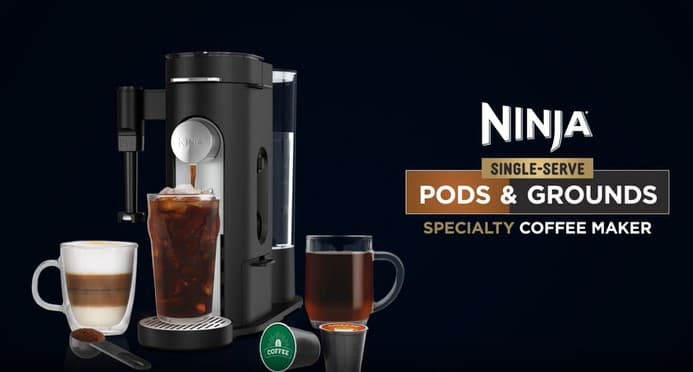 Ninja | Coffee Maker | Single Serve |Brew with Coffee Pods & Grounds| Compatible with K-Cup Coffee Pods | 4 Brew Styles, up to 24oz Cup Sizes & 56oz Removable Reservoir | Black | PB051
