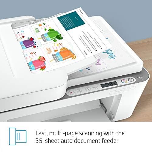 HP DeskJet 4155e Wireless Color Inkjet Printer, Print, scan, copy, Easy setup, Mobile printing, Best-for home, 3 month Instant Ink trial included, white