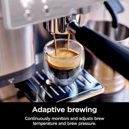 Ninja Espresso Machine and Drip Coffee Maker| Luxe Café Premier Series | Integrated Coffee Grinder, Milk Frother, Assisted Tamper & Built-In Espresso Accessory Storage | Stainless Steel | ES601