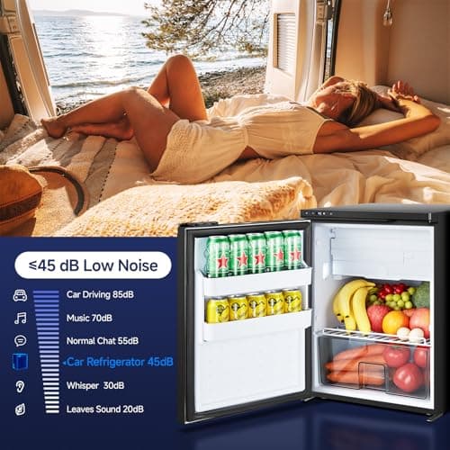 BODEGACOOLER 12 Volt Refrigerator, RV Refrigerator APP Control, 65L(2.3cu.ft.) RV Fridge Freezer, Car Refrigerator with Lock, (4℉-46℉) Travel Compressor Cooler 12/24V DC for Truck, RV, Camping