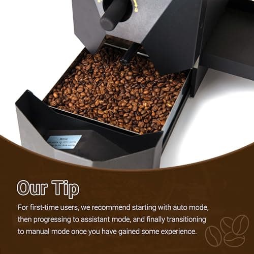 1Pound Electric Coffee Roaster, Automatic Roasting And Easy Operation, With A Smoke Filter(Suitable for light roasting), 2 Chimney Tube, And Chaff Collector.