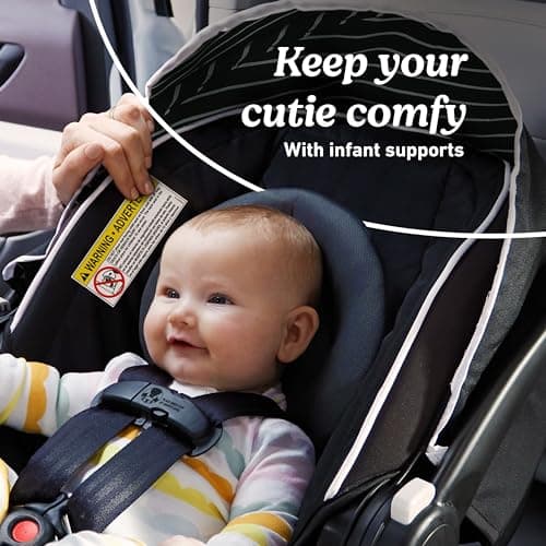 Graco SnugRide Lite LX Infant Car Seat, Rear-Facing, Lightweight, Adjustable Base, Easy Install, Studio