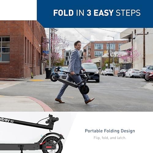 Hiboy S2 Series Electric Scooter, 8.5"-12" Tires, Up to 17-38 Miles Range, 350W/500W Powerful Motor & 19/23 MPH Portable Folding Commuting Electric Scooter for Adults with Double Braking System