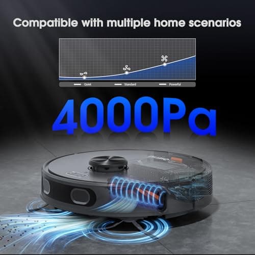 Robot Vacuum and Mop, Mapping Robotic Vacuums Cleaner with LiDAR Navigation Smart & Strong Suction, WiFi/App/Alexa/Voice Control, Obstacle Avoidance, for Home, Wood/Hard Floors, Pet Hair -Grey