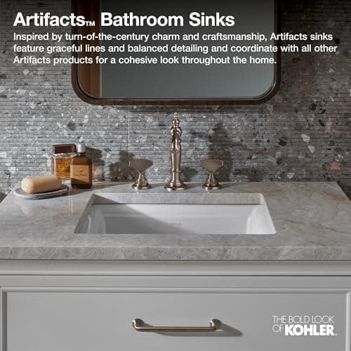 Kohler K-21783-0 Artifacts 21 1/4" Rectangle Undermount Bathroom Sink, White