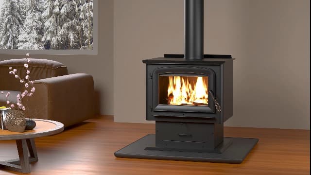 Ashley Hearth AW2520E-P 2,500 Sq. Ft. EPA Certified Pedestal Wood Burning Stove