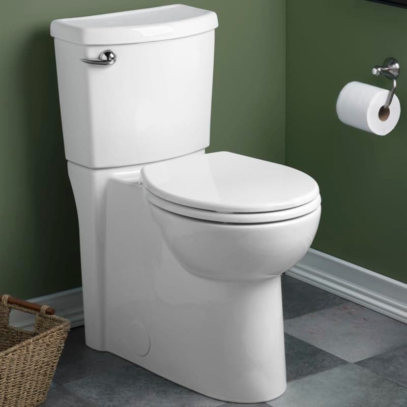 American Standard 2988101.020 Cadet 3 FloWise 2-Piece 1.28 GPF Single Flush Right Height Round Front Toilet with Concealed Trapway, White