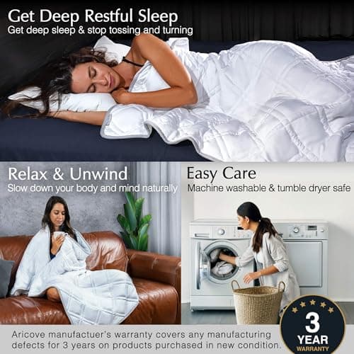 Cooling Weighted Blanket, 15 lbs, Twin Size for Adults, Luxury Heavy Blanket, Silky Soft Bamboo Viscose, 48x72 inches, Machine Washable, White