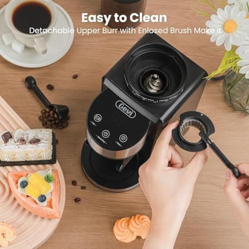 Gevi Coffee Grinder Electric,Coffee Bean Grinder with 35 Grind Settings for Espresso,Drip,French Press,Burr Coffee Grinder for Home Use,Anti-static Design,Black