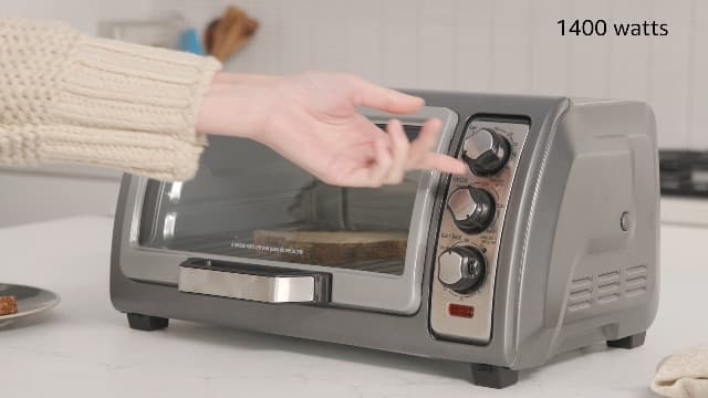 Hamilton Beach Air Fryer Toaster Oven Combo with Large Capacity, Fits 6 Slices or 12” Pizza, 4 Cooking Functions for Convection, Bake, Broil, Roll-Top Door, Easy Reach Sure-Crisp, Stainless Steel