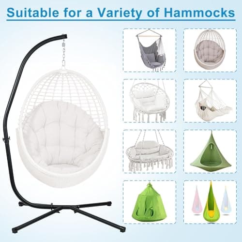 BPS Hammock Steel Stand Only C-Stand for Hanging Hammock Chairs - 300 Pound Capacity