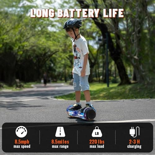 Scooter, Colorful LED Light-Up Wheels, Bluetooth Speakers and APP, Dual 250W Motors, 8.5 mph Max Speed & 8.5 Miles Max Range, Gifts for Kids Adults Girls Boys