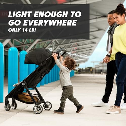 Baby Jogger City Tour 2 Ultra-Compact Carry-On Approved Travel Stroller in Pitch Black Lightweight Easy Fold Ideal for Traveling and Everyday Adventures