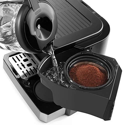De’Longhi All-in-One Coffee and Espresso Maker Combo with Grinder, Milk Frother, Auto Timer & Dual Heating System – Espresso Machine & Drip Coffee Brewer – All-in-One Stainless Steel Barista Machine