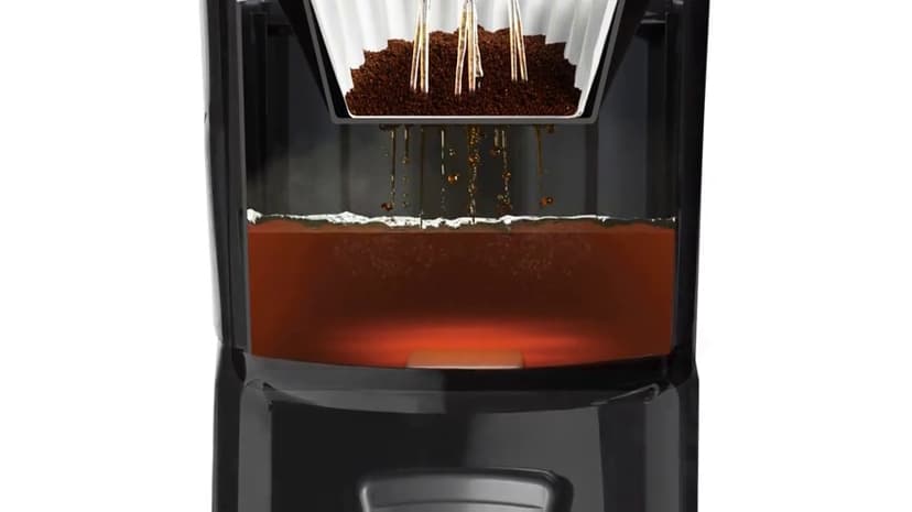 Hamilton Beach One Press Programmable Dispensing Drip Coffee Maker with 12 Cup Internal Brew Pot, Water Reservoir, Black with Chrome (48464)