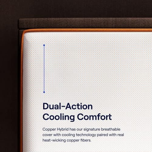 Nectar Premier Copper Hybrid King Mattress 14 Inch - Medium Firm Memory Foam - Steel Springs - Dual Action Cooling Technology - 365-Night Trial - Forever Warranty White