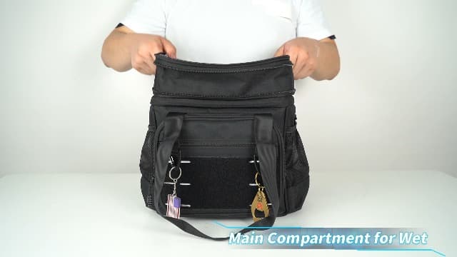 Lunch Box Cooler Bag - Tactical Insulated Lunchbox for Men - Large Soft Expandable Lunch Pail for Adults Work Outdoor Shifts Trips Black 16L