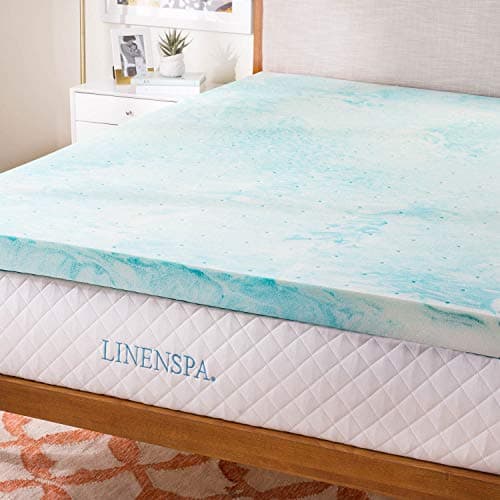 Linenspa 3 Inch Gel Swirl Memory Foam Topper-King