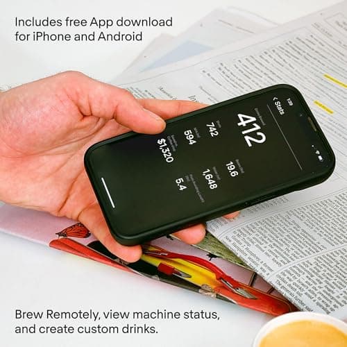 Terra Kaffe Super Automatic Espresso Machine - App-Enabled Coffee Machine - Auto Wake & Sleep - All Milk Types - Roaster-Approved Espresso Settings - Cappuccino Machines for Home - White TK-02