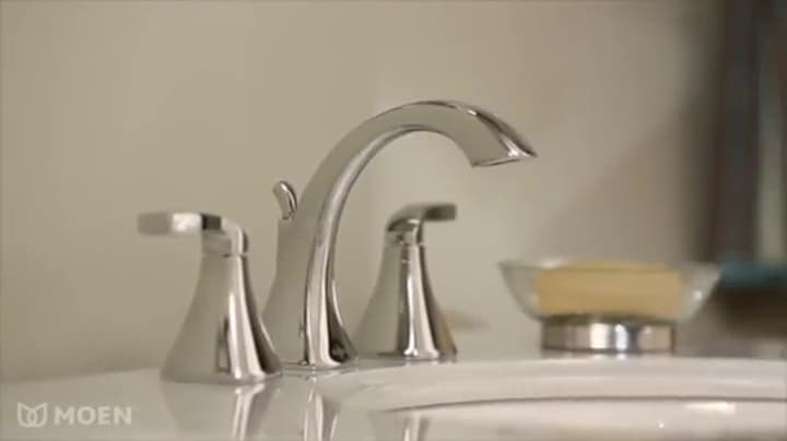 Moen Voss Oil-Rubbed Bronze Two-Handle Widespread 3-Hole High-Arc Lavatory Faucet with Vanity Drain Assembly for Bathroom Sink, T6905ORB