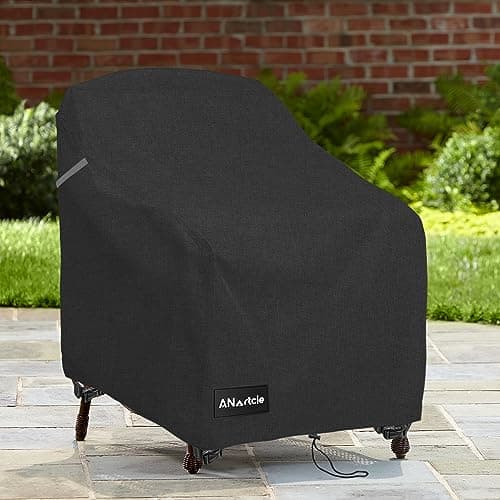 Swivel Patio Chair Covers 2 Pack,Waterproof Heavy Duty Outdoor Chair Covers,Patio Swivel Chair Covers for Outdoor Furniture (30 W x 34 D x 38.5 H inches)Black.