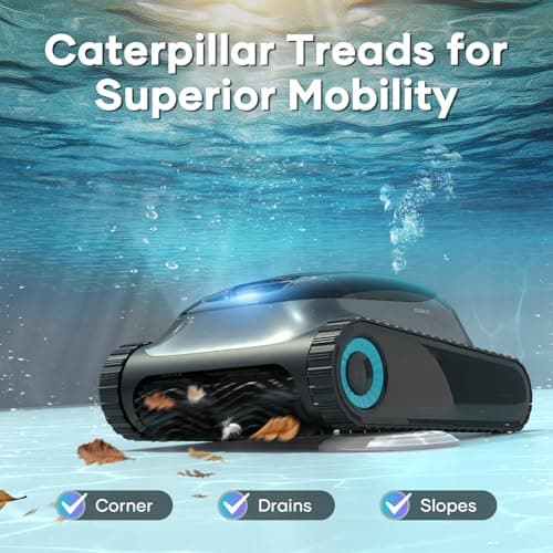 AIPER Scuba S1 Cordless Robotic Pool Cleaner, Wall & Waterline & Floor Cleaning, Smart Navigation, Superior Mobility, Four Cleaning Modes, for Inground Pools up to 1600 sq.ft (Renewed)