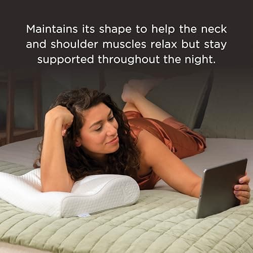 Tempur-Pedic TEMPUR-Ergo Neck Pillow, Large Profile, White