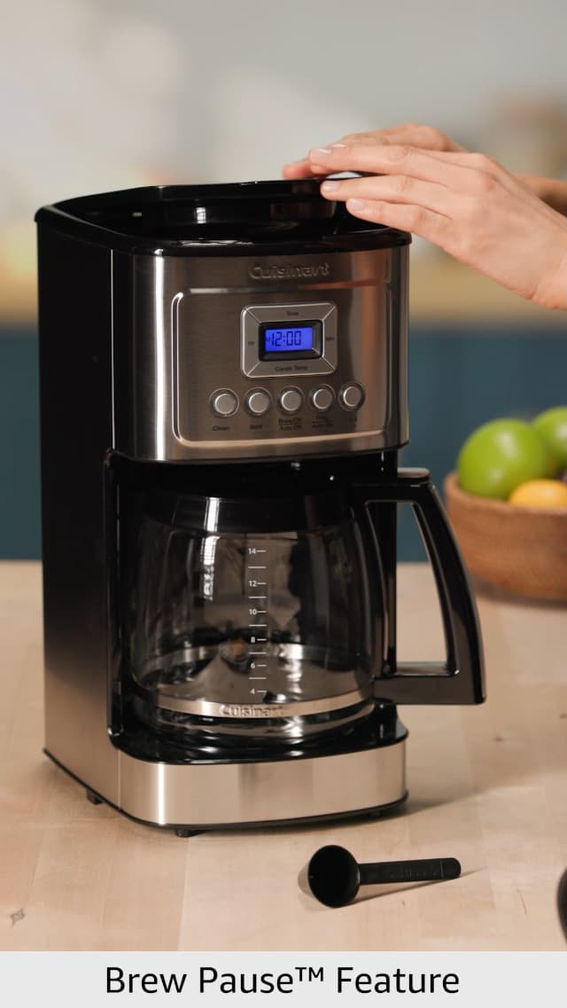 Cuisinart Coffee Maker, 14-Cup Glass Carafe, Fully Automatic for Brew Strength Control & 1-4 Cup Setting, Stainless Steel, DCC-3200P1