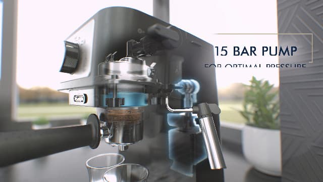 De'Longhi Stilosa Manual Espresso Machine, Compact Coffee Maker, 15 Bar Pump Pressure, Manual Milk Frother Steam Wand for Authentic Single & Double Espresso, Lattes & Cappuccinos, Tamper Included