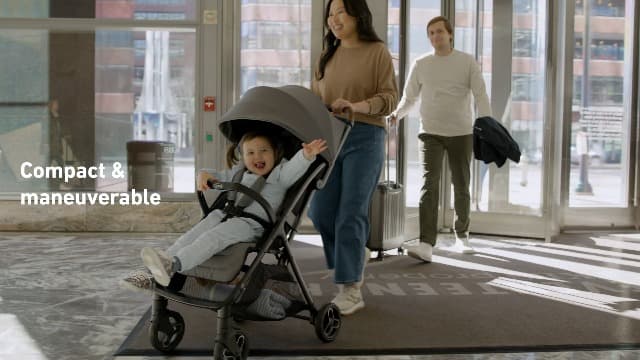 Graco Ready2Jet Compact Stroller – Overhead Friendly Compact Travel Stroller with Automatic Fold, Kingston