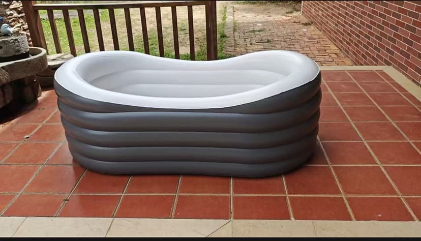BINYUAN Inflatable Bathtub for Adults - Portable Collapsible Spa Tub with Electric Pump, Hot & Ice Bath Design, Foldable for 1-2 People, Durable PVC - Easy Inflate/Quick Drain