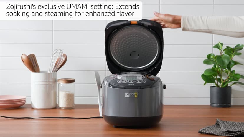 Zojirushi NL-GAC18BM 10 Cup (Uncooked) Umami Micom Rice Cooker and Warmer (Metallic Black)