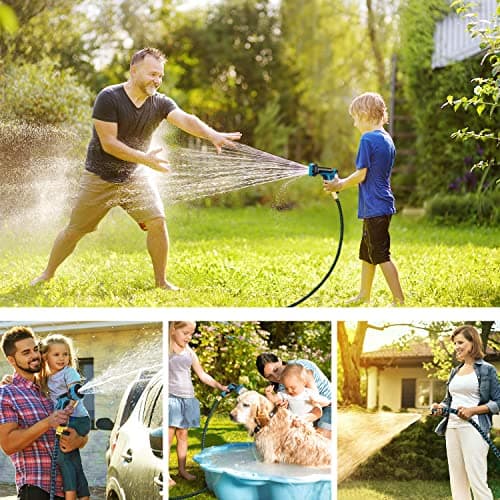 200 ft Garden Hose Expandable Hoses - Upgrade 2025 Flexible Water Hose with 10 Functions Spray Nozzle，Car Wash Hoses with Solid Brass Connector, Leakproof Lightweight Expanding Pipe for Yard,Outdoor